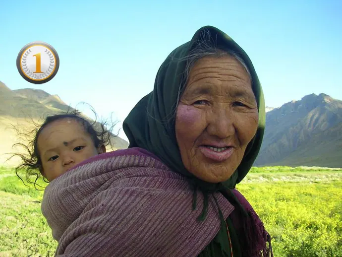 A Garden Lady in India's Cold Mountain Desert.