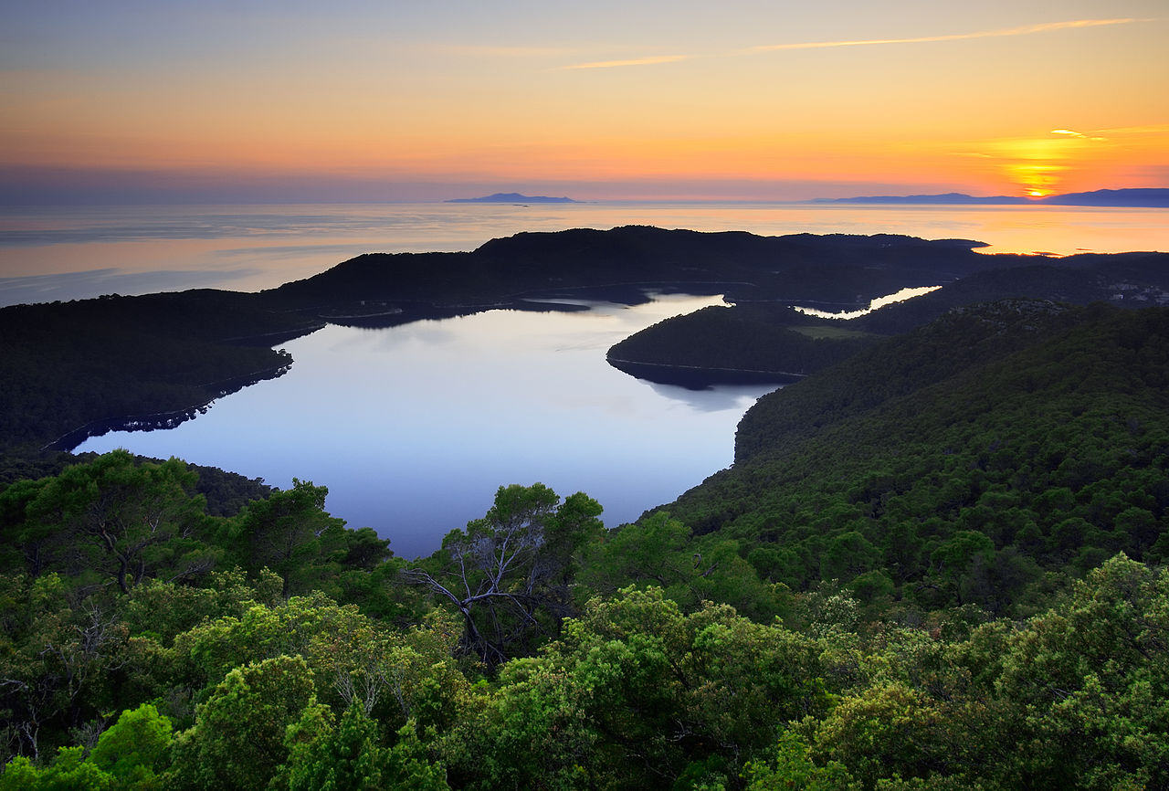 Mljet National Park, Zalazak. Photo from Wikipedia